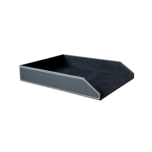 YANG11FAN Aktenhalter Schreibtisch-Aktenordner aus Leder, zur Aufbewahrung von Dokumenten, Ordnern, Schreibwaren, Zeitschriften und Zeitungen Ordner Organizer(Schwarz) von YANG11FAN