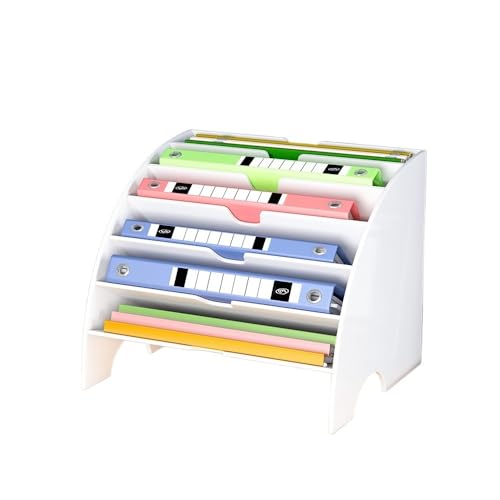 YANG11FAN Aktenordnerhalter, Büro, Fächerform, Schreibtisch-Organizer, Schreibtisch-Aufbewahrung, Aktenordner, A4, Briefablage, Aktenregal, Aktenordner von YANG11FAN