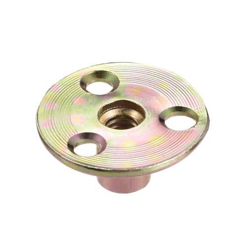 YANGC 10 Stück M6 M8 M10 Loch T-Mutter Rundsockel Einschraub-T-Mutter Kohlenstoffstahl Verzinkt Möbelbeschläge Dreilochmutter Kontermuttern(Bronze M8x37x2.5mm) von YANGC
