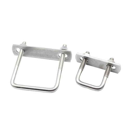 YANGC 304 Edelstahl U-förmige Schraube Quadratische Klemme Rohrklemme Befestigungsklemme Bolzen M6M8M10M12(1set M10X40X150) von YANGC