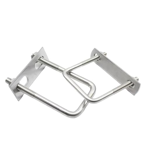 YANGC M10 M12 Quadratische Klemme U-Bolzen Rechtwinklige U-Schraube Klemmmuttern Platten Leitbleche U-Bolzen-Set 304 Edelstahl(M10x60x150 2Sets) von YANGC