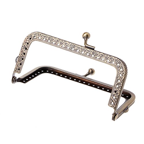 YANGLY 1 Stück DIY Geldbörse Handtasche Münzen Taschen Metall Kussverschluss Schloss Rahmen DIY Handwerk 10,5 cm YANGLY 1 Stück DIY Geldbörse Handtasche Münzen Taschen Metall Kussverschluss Schloss Rahmen DIY Handwerk 10,5 cm von YANGLY