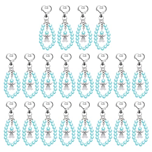YANGLY 20 Stück Wächter-Schlüsselanhänger mit Perlen-Schlüsselanhänger, heilende Schlüsselanhänger für Damen, Handtaschen-Zubehör, Schmuckanhänger von YANGLY