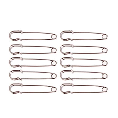 YANGLY Brosche, 10 Stück/Set, silberfarbene Sicherheitsnadeln, groß, robust, robust, zum Anstecken, DIY-Nähwerkzeuge für Kleidung, Basteln, Nähen YANGLY Brosche, 10 Stück/Set, silberfarbene Sicherheitsnadeln, groß, robust, robust, zum Anstecken, DIY-Nähwerkzeuge für Kleidung, Basteln, Nähen von YANGLY