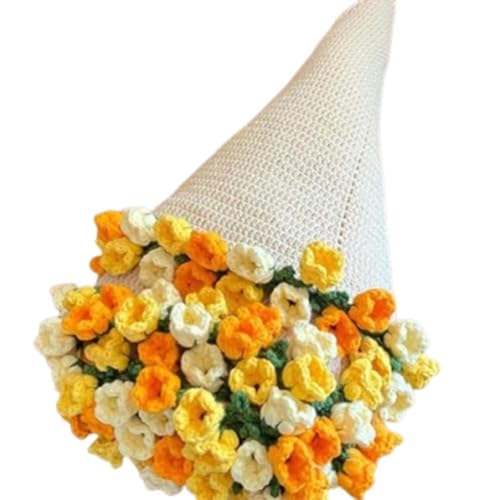 YANGSHINE 1 x Häkelblumen, gelbe Lilie, Blumenstrauß, Decke, weich, romantisch, atmungsaktiv, gehäkelter Blumenstrauß, Decke, Geschenk für Jahrestage, Valentinstag YANGSHINE 1 x Häkelblumen, gelbe Lilie, Blumenstrauß, Decke, weich, romantisch, atmungsaktiv, gehäkelter Blumenstrauß, Decke, Geschenk für Jahrestage, Valentinstag von YANGSHINE