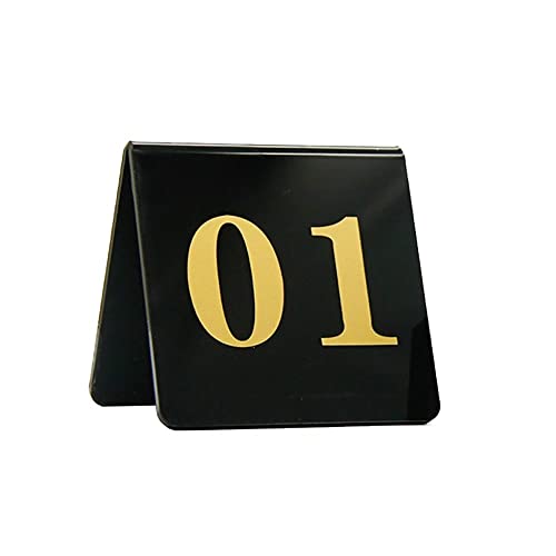 YANGUOAI 1-50/100 Tischnummern-Set, Schwarzes Acryl-Tischnummern-Tischschild, Digitale Restaurantkarte, 8 X 8 cm/3,15 X 3,15 Zoll (Size : 1-100) von YANGUOAI