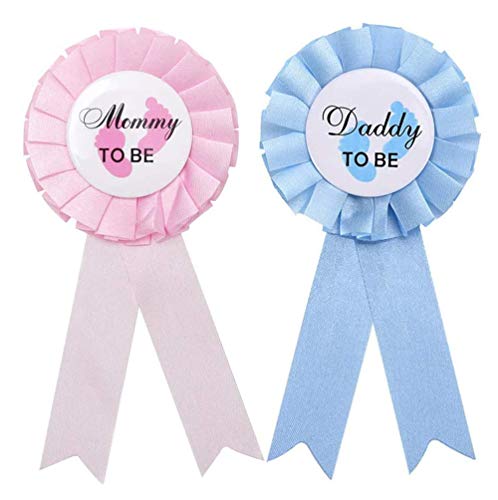 YANGWEN Gender Reveal Button Pins,2 Stück Geschlecht Knopf Papa und Mama Werden Weißblech Abzeichen Pin Geschenke, Baby Weißblech Abzeichen Pin mit für Neue Papa Mama YANGWEN Gender Reveal Button Pins,2 Stück Geschlecht Knopf Papa und Mama Werden Weißblech Abzeichen Pin Geschenke, Baby Weißblech Abzeichen Pin mit für Neue Papa Mama von YANGWEN