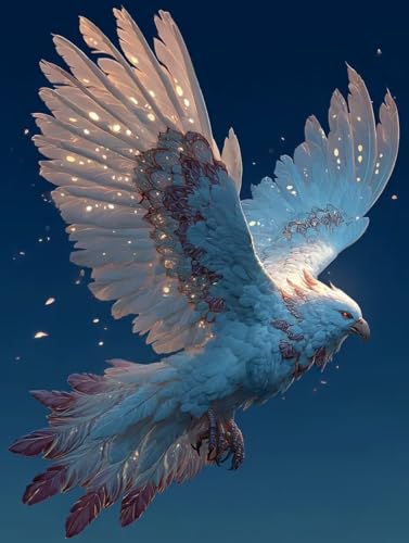 Adler Diamond Painting 25x35cm, Diamant Painting Bilder Sternenhimmel Crystal Art Eckige Steine Diamant Malerei Cross Stitch Stickerei Basteln Erwachsene für Deko Wohnzimmer, Geschenke -yym250736 von YANGYUMBOU