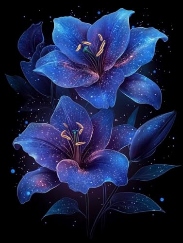 Diamond Painting Blume Diamond Painting Erwachsene, 5D DIY Crystal Art Anlage Muster Quadratische Steine Vollbohrer Mosaik Bastelset Erwachsene für Zimmer Deko, Geschenke (40x55cm) -yym2507TJV4O von YANGYUMBOU