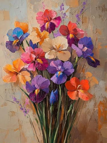 Diamond Painting Blume Diamond Painting Erwachsene, 5D DIY Crystal Art Landschaft Muster Quadratische Steine Vollbohrer Mosaik Bastelset Erwachsene für Zimmer Deko, Geschenke (100x135cm) -yym25078D von YANGYUMBOU