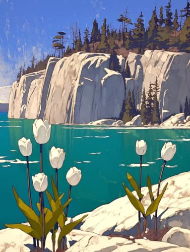 Diamond Painting Landschaft Diamond Painting Erwachsene, 5D DIY Crystal Art Wald Muster Quadratische Steine Vollbohrer Mosaik Bastelset Erwachsene für Zimmer Deko, Geschenke (60x80cm) -yym25072O von YANGYUMBOU