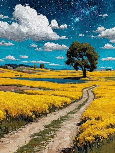 Diamond Painting Natur Diamond Painting Erwachsene, 5D DIY Crystal Art Landschaft Muster Quadratische Steine Vollbohrer Mosaik Bastelset Erwachsene für Zimmer Deko, Geschenke 20x30cm -yym25077P von YANGYUMBOU