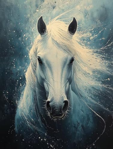 Diamond Painting Pferd Diamond Painting Erwachsene, 5D DIY Crystal Art Tier Muster Quadratische Steine Vollbohrer Mosaik Bastelset Erwachsene für Zimmer Deko, Geschenke 100 x 135 cm -yym2507P2FL1 von YANGYUMBOU