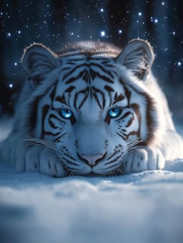 Diamond Painting Tier Diamond Painting Erwachsene, 5D DIY Crystal Art Tiger Muster Quadratische Steine Vollbohrer Mosaik Bastelset Erwachsene für Zimmer Deko, Geschenke für Frauen 80x110cm -yym250713 Diamond Painting Tier Diamond Painting Erwachsene, 5D DIY Crystal Art Tiger Muster Quadratische Steine Vollbohrer Mosaik Bastelset Erwachsene für Zimmer Deko, Geschenke für Frauen 80x110cm -yym250713 von YANGYUMBOU