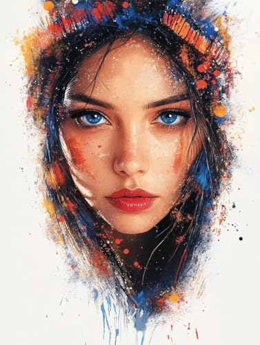 Frau Diamond Painting (35x50cm), Diamant Painting Bilder Traum Crystal Art 5D DIY Eckige Steine Diamant Malerei Cross Stitch Stickerei Basteln Erwachsene für Deko Wohnzimmer, Geschenke -yym2507X6 von YANGYUMBOU
