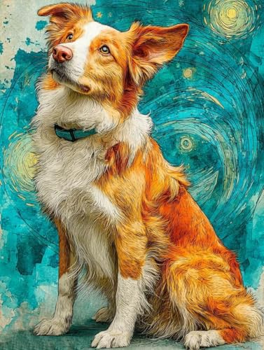 Hund Diamond Painting 70x95cm, Diamant Painting Bilder Tier Crystal Art 5D DIY Eckige Steine Diamant Malerei Cross Stitch Stickerei Basteln Erwachsene für Deko Wohnzimmer, Geschenke -yym2507P5C7Z Hund Diamond Painting 70x95cm, Diamant Painting Bilder Tier Crystal Art 5D DIY Eckige Steine Diamant Malerei Cross Stitch Stickerei Basteln Erwachsene für Deko Wohnzimmer, Geschenke -yym2507P5C7Z von YANGYUMBOU