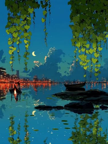 Landschaft Diamond Painting (25x35cm), Diamant Painting Bilder Landschaft Crystal Art Eckige Steine Diamant Malerei Cross Stitch Stickerei Basteln Erwachsene für Deko Wohnzimmer, Geschenke -yym2507GI von YANGYUMBOU