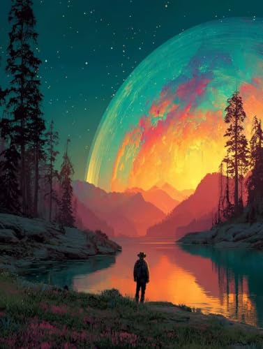 Mond Diamond Painting 90x120cm, Diamant Painting Bilder Landschaft Crystal Art 5D DIY Eckige Steine Diamant Malerei Cross Stitch Stickerei Basteln Erwachsene für Deko Wohnzimmer, Geschenke -yym2507P6 Mond Diamond Painting 90x120cm, Diamant Painting Bilder Landschaft Crystal Art 5D DIY Eckige Steine Diamant Malerei Cross Stitch Stickerei Basteln Erwachsene für Deko Wohnzimmer, Geschenke -yym2507P6 von YANGYUMBOU