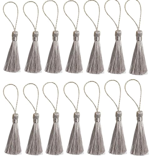 Mini-Quasten, 9,4 cm, weich, elegant, handgefertigt, seidige Zahnseide, Quasten mit Kordelschlaufe für Schlüsselanhänger, Ohrringe, Schmuckherstellung, Abschlussfeier, Lesezeichen, Geschenkanhänger Mini-Quasten, 9,4 cm, weich, elegant, handgefertigt, seidige Zahnseide, Quasten mit Kordelschlaufe für Schlüsselanhänger, Ohrringe, Schmuckherstellung, Abschlussfeier, Lesezeichen, Geschenkanhänger von YANGZHI