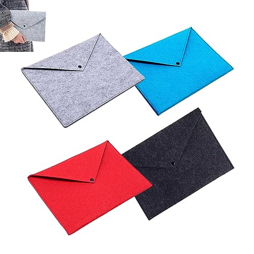 4 Stück Filz Dateiordner A4, 4 Farben Dokumententasche mit Druckknopf, Legerer Business-Stil Haltbarer Dateiordner, A4 Dokumentenordner Filz Dokumententasche, Portfolio Case A4, für Büro Schule 4 Stück Filz Dateiordner A4, 4 Farben Dokumententasche mit Druckknopf, Legerer Business-Stil Haltbarer Dateiordner, A4 Dokumentenordner Filz Dokumententasche, Portfolio Case A4, für Büro Schule von YANJIY