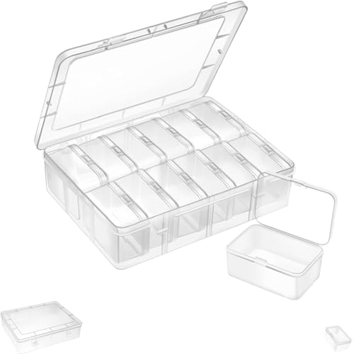 Kleine Aufbewahrungsboxen Mit Deckel, Transparente Mini-Plastikbox, Kunststoff Behälter Aufbewahrung, Sortierbox, Pillendose Klein, Mini Organizer Durchsichtige Box, Für Bastelartikel, Kleinteile Kleine Aufbewahrungsboxen Mit Deckel, Transparente Mini-Plastikbox, Kunststoff Behälter Aufbewahrung, Sortierbox, Pillendose Klein, Mini Organizer Durchsichtige Box, Für Bastelartikel, Kleinteile von YANJIY