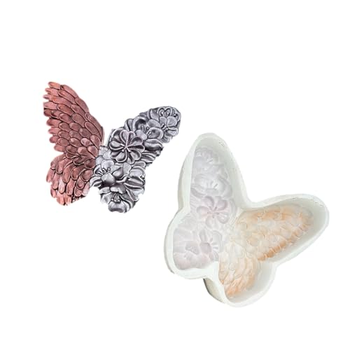 Detaillierte Zuckerschädel Blumen Silikonform Für Künstlerkerzen Kerzenharzguss Und Dekorationen Schmetterling Schädel Silikonform von YANPINGJIA