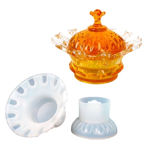 Kronharzglas Silikonformen Für Epoxidharz Kerzenhalter Aufbewahrungsglas Weihnachten Home Dekoration Kronen Kerzenformen Kronharzglas Silikonformen Für Epoxidharz Kerzenhalter Aufbewahrungsglas Weihnachten Home Dekoration Kronen Kerzenformen von YANPINGJIA