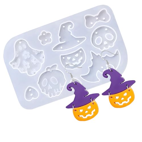 Kürbisgespenst Schmuckform Silikon Ohrring Crafting Werkzeug Handgefertigtes Zubehör Für Halloween Projektspesen Kürbisformen von YANPINGJIA