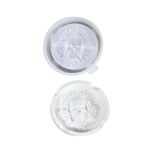 Transparente Silikonform mit Totenkopf-Motiv, Epoxidharz, Zement, Beton, handgefertigt, Geschenk, Silikonform für Zement von YANPINGJIA