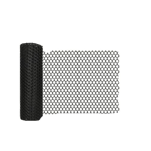 YANSHUYU Plastic Canvas FüR Taschen Balkonnetz Mesh Balkonnetz Kreuzstich Stoff(Black,40x100cm) von YANSHUYU