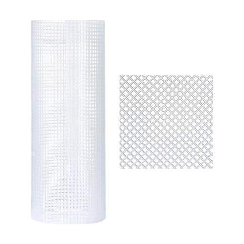 YANSHUYU Plastic Canvas FüR Taschen Handgemachtes Kunststoff-Netztuch, handgefertigt aus Kunststoffgitter, Haken, Bastelzubehör Kreuzstich Stoff(White-Large Grid) von YANSHUYU