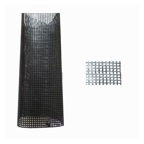 YANSHUYU Plastic Canvas FüR Taschen Mesh Grid Mesh Tuch 33x50CM Canvas Tasche Blätter Kreuzstich Stoff(Black Large Grid) von YANSHUYU