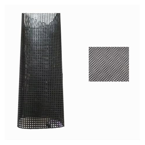 YANSHUYU Plastic Canvas FüR Taschen Mesh Grid Mesh Tuch 33x50CM Canvas Tasche Blätter Kreuzstich Stoff(Black Small Grid) von YANSHUYU