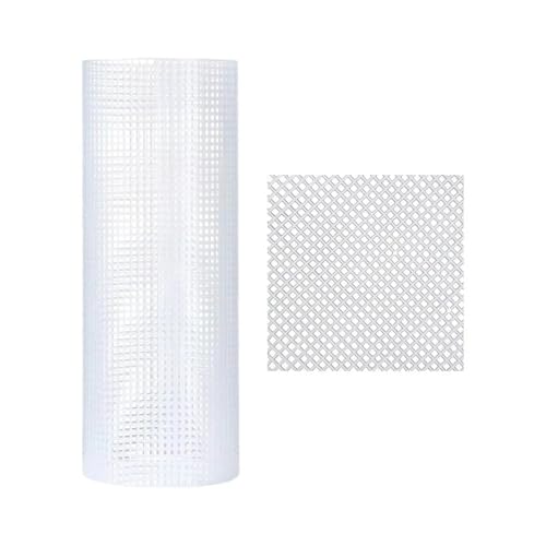 YANSHUYU Plastic Canvas FüR Taschen Mesh Grid Mesh Tuch 33x50CM Canvas Tasche Blätter Kreuzstich Stoff(White Small Grid) von YANSHUYU
