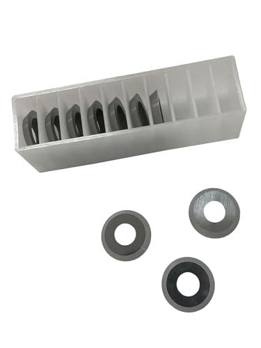 YANSYUAN Professionelle Wolframkarbid-Holzbearbeitungs-Rundklingen für Sperrholz, MDF, Hartholz, passend für Holzbearbeitung, Drehmaschine, Finisher Hollower Holzdrehwerkzeuge, 10 Stück (R15 x 2,5-30 YANSYUAN Professionelle Wolframkarbid-Holzbearbeitungs-Rundklingen für Sperrholz, MDF, Hartholz, passend für Holzbearbeitung, Drehmaschine, Finisher Hollower Holzdrehwerkzeuge, 10 Stück (R15 x 2,5-30 von YANSYUAN