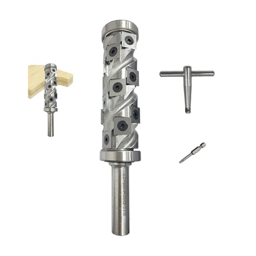 YANSYUAN Robuster 12-mm-Schaft-Fräser-Bit mit Doppellagern oben und unten, 18 austauschbare Hartmetalleinsätze, 85 mm Schnittlänge, 30 mm Schnittdurchmesser für Holzbearbeitung YANSYUAN Robuster 12-mm-Schaft-Fräser-Bit mit Doppellagern oben und unten, 18 austauschbare Hartmetalleinsätze, 85 mm Schnittlänge, 30 mm Schnittdurchmesser für Holzbearbeitung von YANSYUAN
