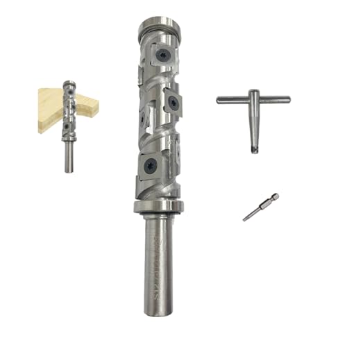 YANSYUAN Strapazierfähiger 1,27 cm Schaft, bündiger Fräser mit Doppellager oben und unten, 10 austauschbare Hartmetall-Einsätze, 85 mm Schnittlänge, 24 mm Schnittdurchmesser für Holzbearbeitung YANSYUAN Strapazierfähiger 1,27 cm Schaft, bündiger Fräser mit Doppellager oben und unten, 10 austauschbare Hartmetall-Einsätze, 85 mm Schnittlänge, 24 mm Schnittdurchmesser für Holzbearbeitung von YANSYUAN
