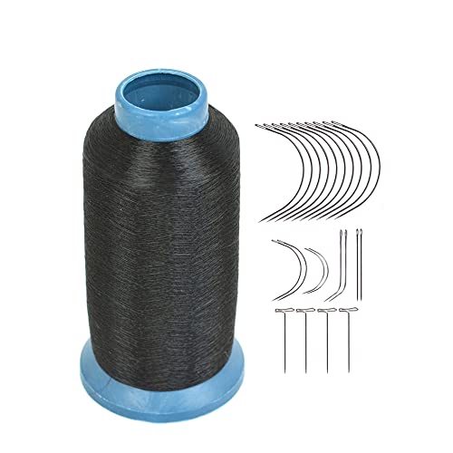 1 x Nylon-Nähgarn, Nylon-Angelschnur zum Quilten, zum Nähen, Perlen, DIY, handgefertigt (0,12 mm, schwarz) von YANTAISIYU