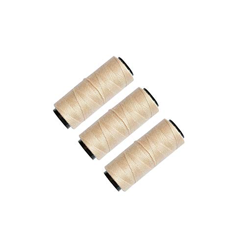 3 Rollen Nähgarn für Nähen Haarverlängerungen Perücken DIY (Beige) von YANTAISIYU
