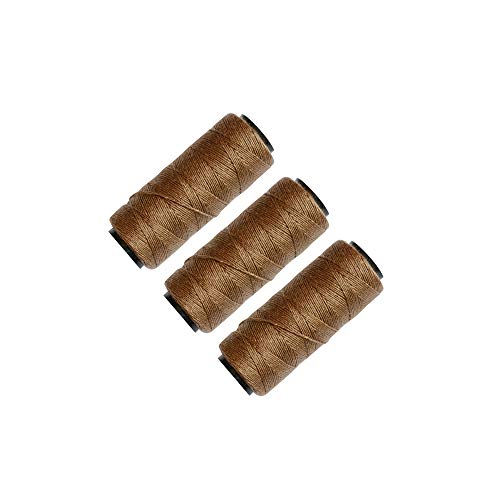 3 Rollen Nähgarn für Nähen Haarverlängerungen Perücken DIY (Khaki) von YANTAISIYU