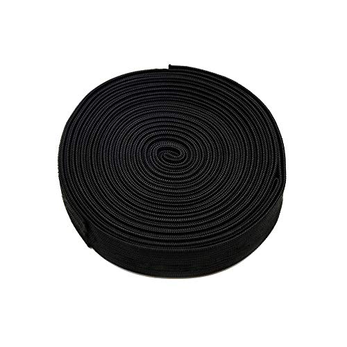 Schwarzes Gummiband Elastisches Band zum Nähen für Perücken, Heimwerken, Nähen, Basteln (0.8 inch X 5.5 yard) von YANTAISIYU