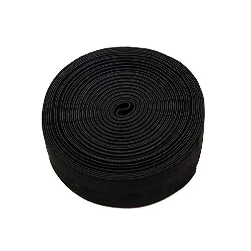 Schwarzes Gummiband Elastisches Band zum Nähen für Perücken, Heimwerken, Nähen, Basteln（1.2 inchx 5.5 Yard) von YANTAISIYU