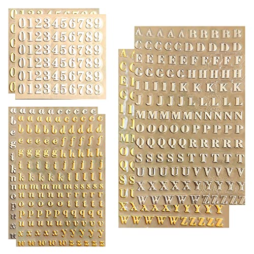 6 Stück Alphabet-Buchstaben-Aufkleber, Buchstaben-Aufkleber, selbstklebend, dekorativer Aufkleber für Kinder, Kunst, Handwerk, DIY, Scrapbooking, Epoxidharz, Gießdekoration von YANWANDEFA