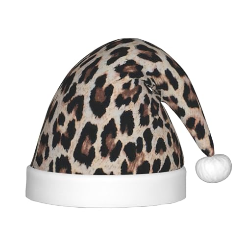 YANYU Festliche Weihnachtsmütze mit Leopardenmuster, personalisierbar, Weihnachtsmannmütze, Urlaubsparty-Zubehör, Weihnachtsmütze YANYU Festliche Weihnachtsmütze mit Leopardenmuster, personalisierbar, Weihnachtsmannmütze, Urlaubsparty-Zubehör, Weihnachtsmütze von YANYU