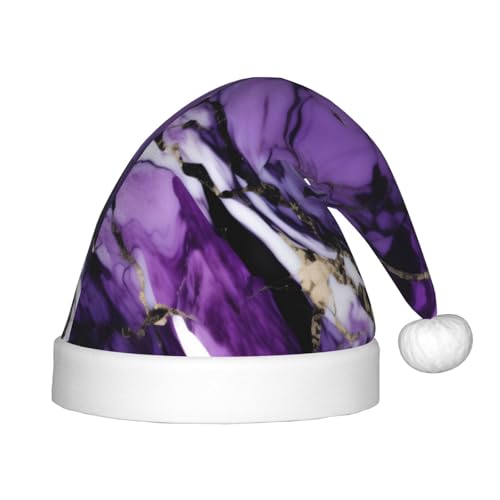 YANYU Festliche Weihnachtsmütze mit Marmor-Aufdruck, personalisierbar, Weihnachtsmannmütze, Urlaubsparty-Zubehör, Weihnachtsmütze YANYU Festliche Weihnachtsmütze mit Marmor-Aufdruck, personalisierbar, Weihnachtsmannmütze, Urlaubsparty-Zubehör, Weihnachtsmütze von YANYU