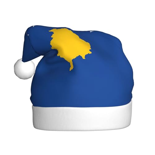 YANYU Flagge des Kosovo-Drucks, Weihnachtsmütze, Weihnachtsmannmütze, Stirnbänder für Erwachsene, lustige Weihnachtsfeier YANYU Flagge des Kosovo-Drucks, Weihnachtsmütze, Weihnachtsmannmütze, Stirnbänder für Erwachsene, lustige Weihnachtsfeier von YANYU