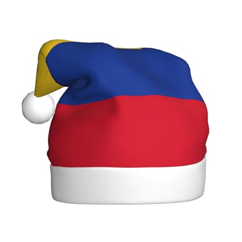 YANYU Flagge von Kolumbien, Weihnachtsmannmütze, Weihnachtsmannmütze, Stirnbänder für Erwachsene, lustige Weihnachtsfeier YANYU Flagge von Kolumbien, Weihnachtsmannmütze, Weihnachtsmannmütze, Stirnbänder für Erwachsene, lustige Weihnachtsfeier von YANYU