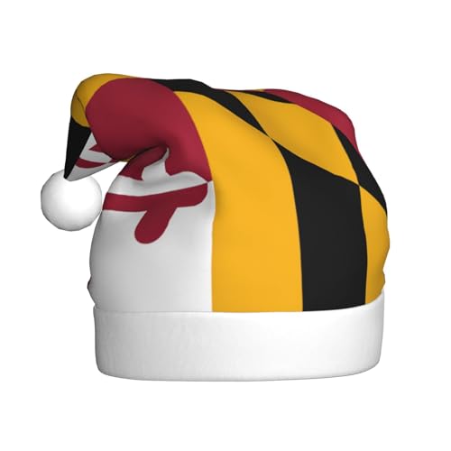 YANYU Maryland State Flag Print Christmas Beanie Santa Hat Christmas Headbands For Adults Funny Christmas Party YANYU Maryland State Flag Print Christmas Beanie Santa Hat Christmas Headbands For Adults Funny Christmas Party von YANYU