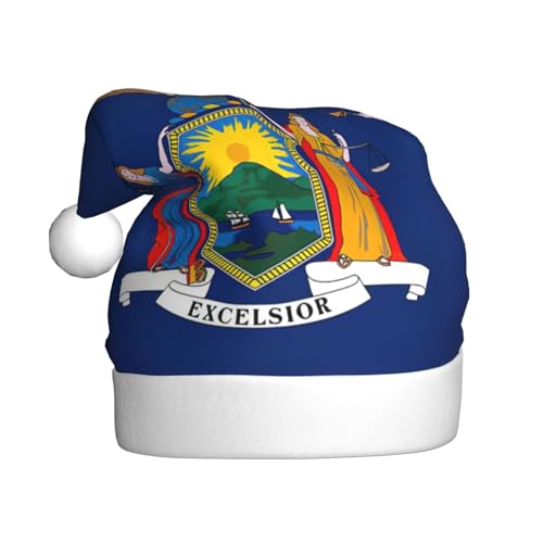 YANYU New York State Flag Print Christmas Beanie Santa Hat Christmas Headbands For Adults Funny Christmas Party YANYU New York State Flag Print Christmas Beanie Santa Hat Christmas Headbands For Adults Funny Christmas Party von YANYU
