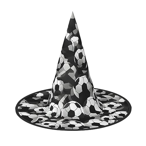 YANYU Schwarz-Weißer Fußball-Druck, Karnevalshut, faltbarer Hut für Damen, Kostümpartys, Maskerade und Themenveranstaltungen YANYU Schwarz-Weißer Fußball-Druck, Karnevalshut, faltbarer Hut für Damen, Kostümpartys, Maskerade und Themenveranstaltungen von YANYU